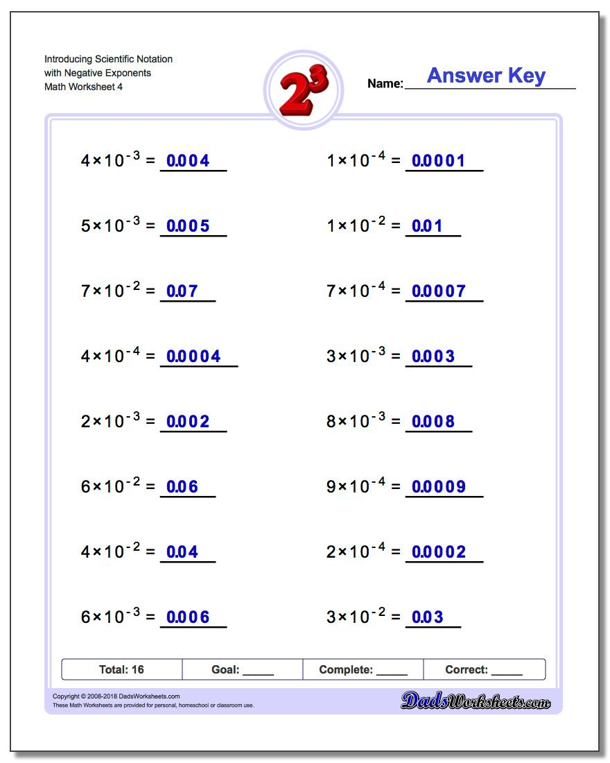 Powers Of Ten And Scientific Notation Intended For Worksheet 2 Scientific Notation Answers