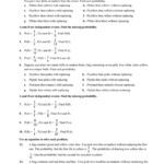 Practice 27 Probability Of Compound Events Name With Probability Of Compound Events Worksheet Answers