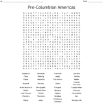 Precolumbian Civilizations Crossword  Wordmint Intended For Pre Columbian Civilizations Worksheet Answers