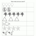 Preschool Counting Worksheets  Counting To 5 Throughout Preschool Math Worksheets
