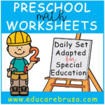 Preschool Math Worksheets  Daily Set Adapted For Special Education And Special Education Worksheets