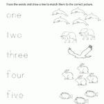 Preschool Math Worksheets  Matching To 5 Within Free Worksheets For Preschoolers Printables