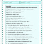 Present And Past Participles Worksheet  Free Esl Printable Within Show Don T Tell Worksheet