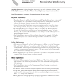 Presidential Diplomacy For Foreign Policy And Diplomacy Worksheet Answer Key