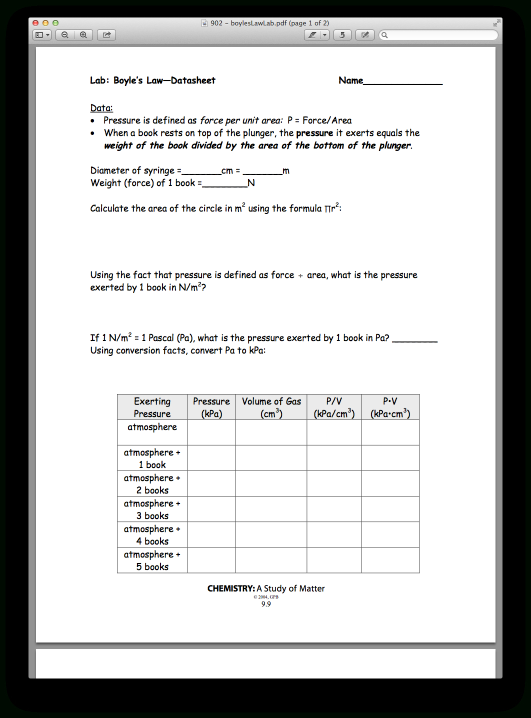 Pressure Conversions Chem Worksheet 13 1 Math Worksheets With Regard To Dynamics Newton039S 1St Law Worksheet Answers