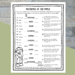 Printable Bible Activities Archives  Path Through The Narrow Gate Within Bible Worksheets For Youth