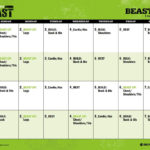 Printable Body Beast Schedule  Zillafitness Along With Body Beast Worksheets