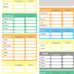 Printable Budget Home Budget Worksheet Colorful Budget Form  Etsy Pertaining To Home Budget Worksheet