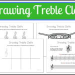 Printable Drawing Treble Clefs Worksheet Set Music Theory  Etsy In Printable Music Theory Worksheets
