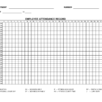 Printable Employee Attendance Sheet Template | Form 15   Employee ... For Employee Annual Leave Record Spreadsheet