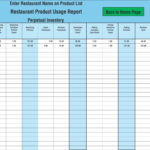 Printable Restaurant Inventory Spreadsheets That You Must Maintain ... Along With Restaurant Inventory Spreadsheet Template