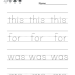 Printable Spelling Worksheet  Free Kindergarten English Worksheet Along With Summer Worksheets For Kindergarten Pdf