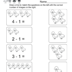 Printable Subtraction Worksheet  Free Kindergarten Math Worksheet And Subtraction Worksheets For Kindergarten Pdf