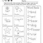 Printable Vocabulary Worksheet  Free Kindergarten English Worksheet And Free English Worksheets