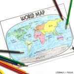 Printable World Map Worksheet And Quiz  Literacy In Focus Throughout Map Activity Worksheets
