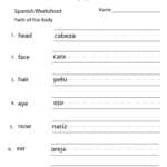 Printables Beginning Spanish Worksheets Lemonlilyfestival Within Spanish Worksheets Elementary