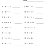 Printables Multiplying Integers Worksheet Lemonlilyfestival Throughout Multiplying And Dividing Integers Worksheet 7Th Grade