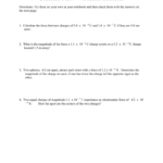 Printables Of Coulomb S Law Worksheet Answers 15 2  Geotwitter Kids Within Coulomb039S Law Worksheet Answers Physics Classroom