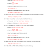 Probability Rules Worksheet 1 Answers Intended For Probability Worksheets With Answers