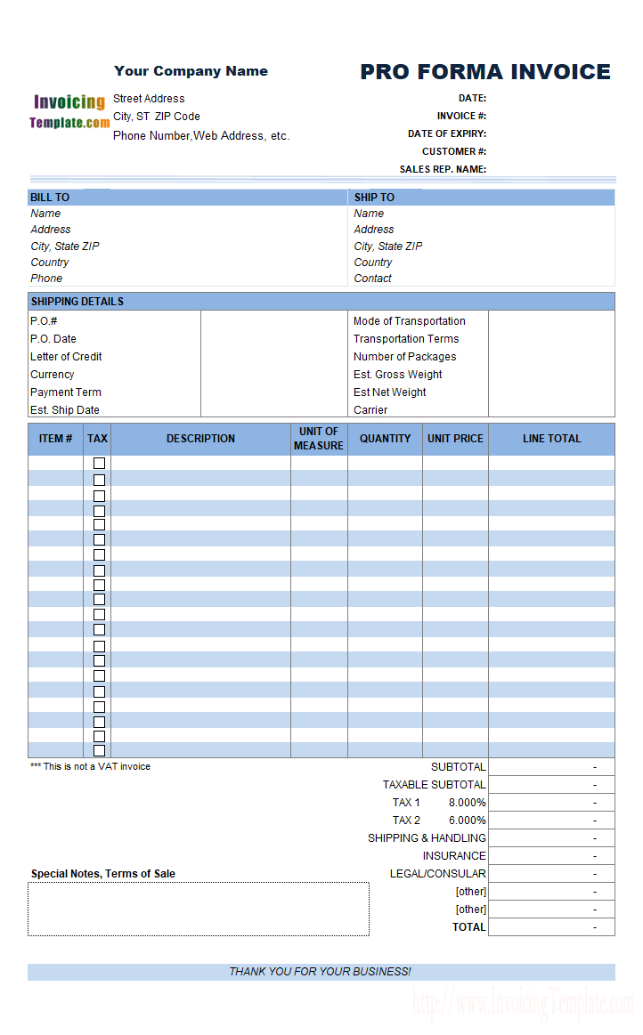 Proforma Invoice Format In Excel Inside Excel Spreadsheet Invoice Template