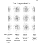Progressive Era Crossword  Wordmint Or The Progressive Era Worksheet