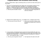 Projectile Motion Worksheet 4 Projectile Motion With Horizontal Together With Linear Motion Problems Worksheet