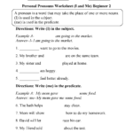 Pronouns Worksheets  Personal Pronouns Worksheets And Pronoun Worksheets 3Rd Grade