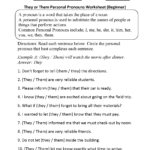 Pronouns Worksheets  Personal Pronouns Worksheets Within Subject Pronoun Worksheets For Grade 2