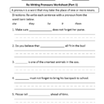 Pronouns Worksheets  Regular Pronouns Worksheets For Pronoun Worksheets 3Rd Grade