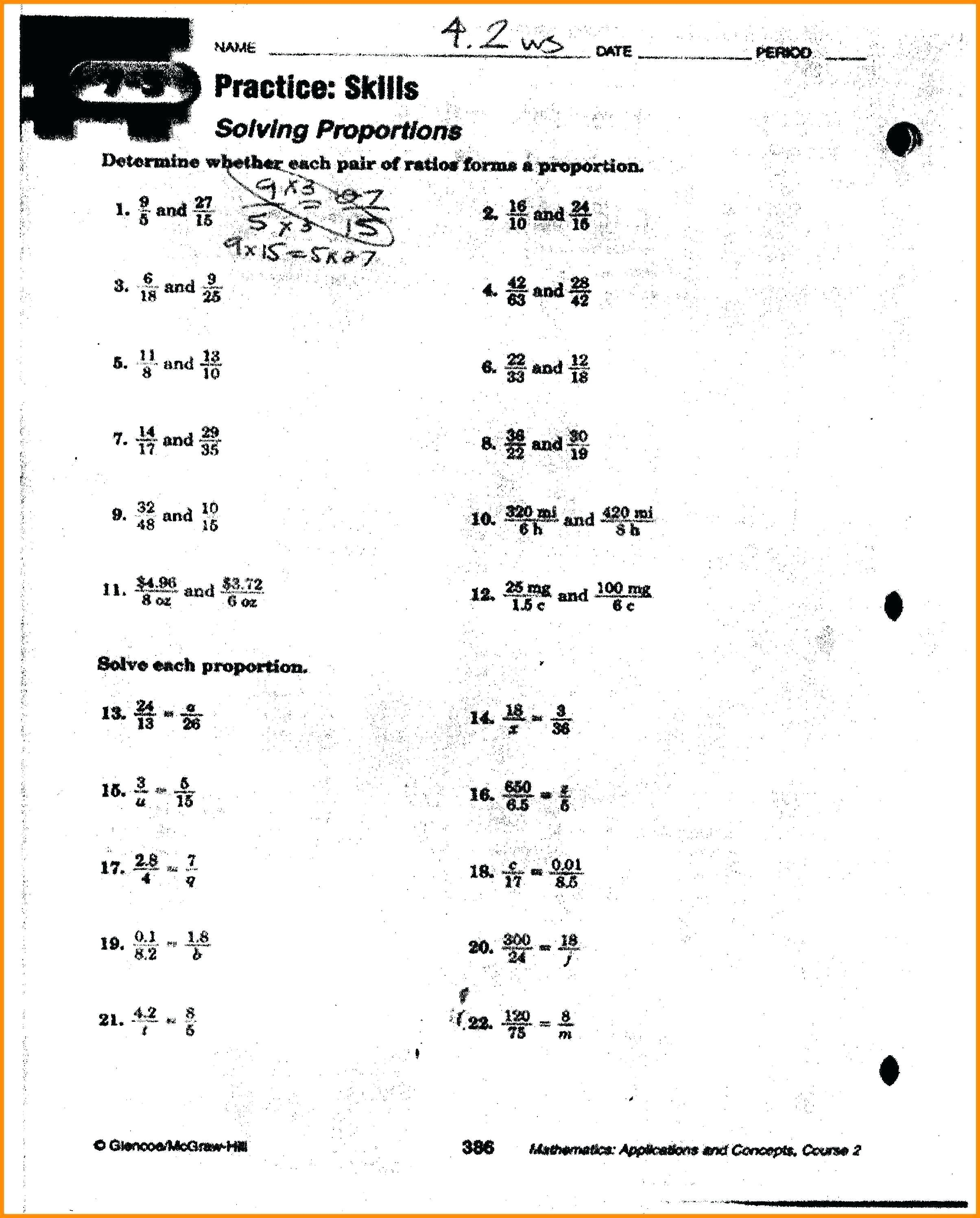 Proportions Worksheet 6Th Grade  Yooob Along With 7Th Grade Proportions Worksheet