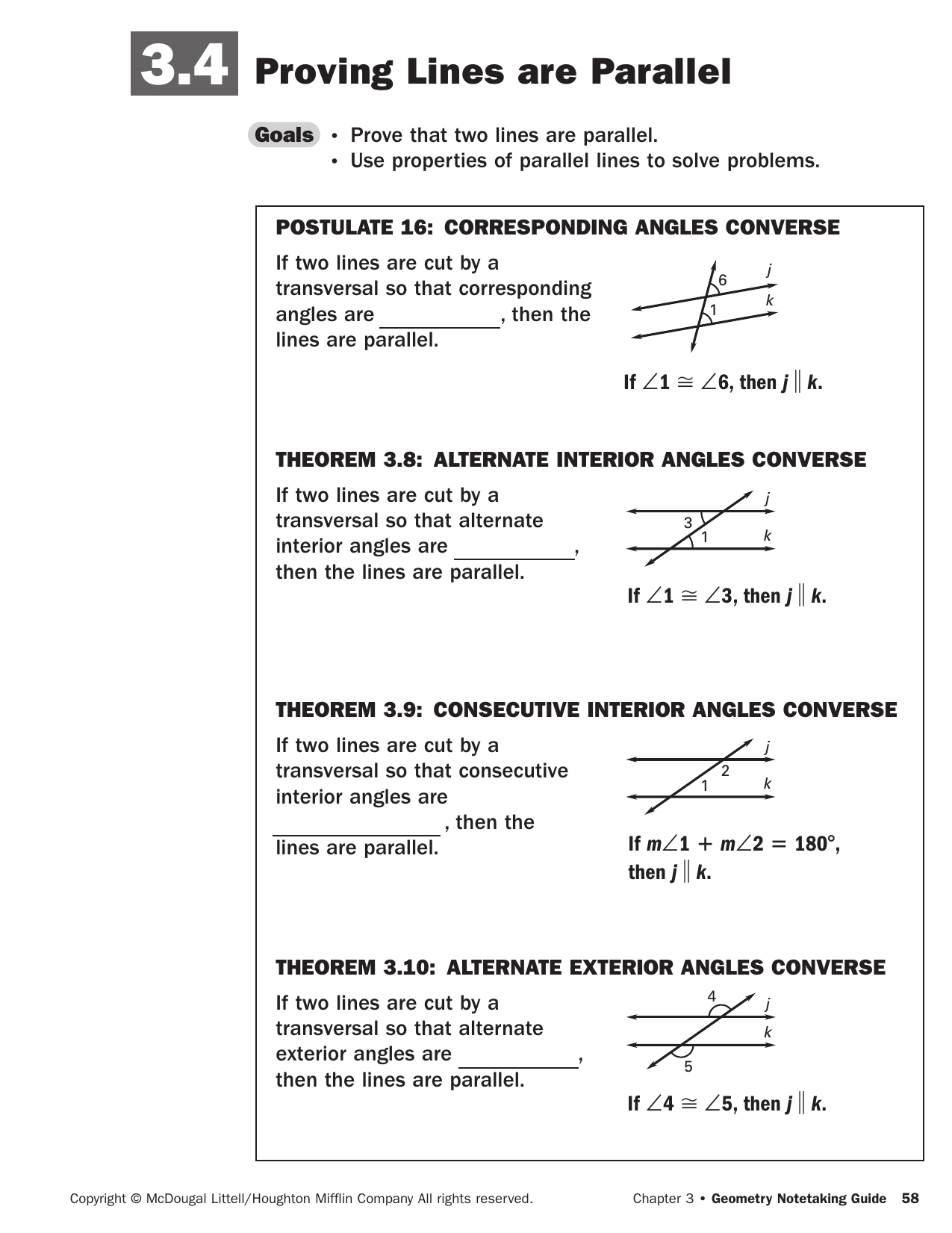 Proving Lines Are Parallel Within Proving Lines Parallel Worksheet Answers