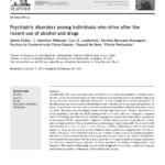 Psychiatric Disorders Among Individuals Who Drive After The Recent Throughout Drugged High On Alcohol Worksheet Answers