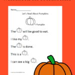 Pumpkin Sight Word Worksheets For Preschoolers For Dolch Sight Words Worksheets