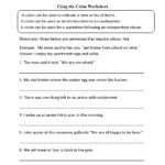 Punctuation Worksheets  Colon Worksheets Or Semicolons And Colons Worksheet Answers
