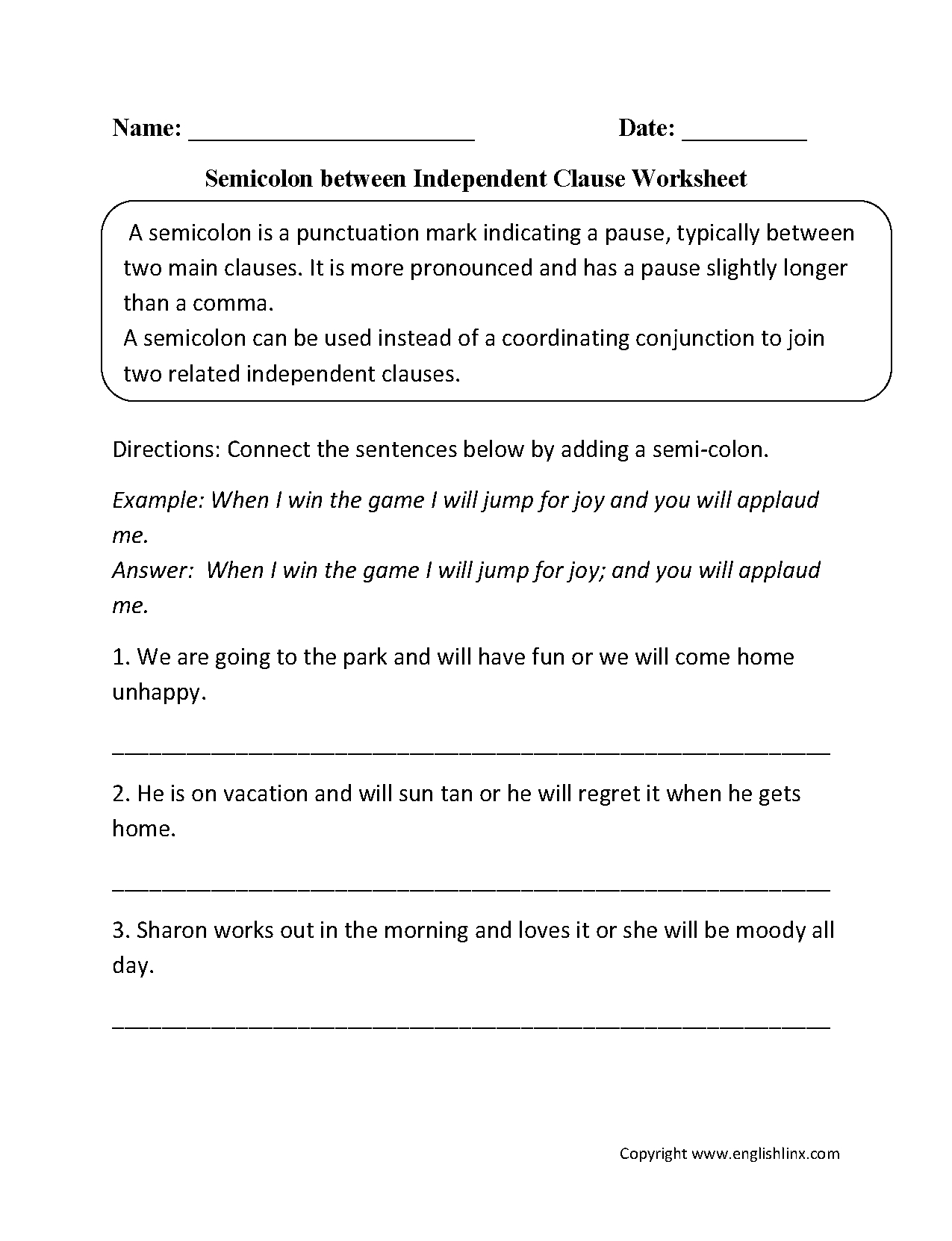 Punctuation Worksheets  Semicolon Worksheets As Well As Semicolons And Colons Worksheet Answers