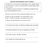 Punctuation Worksheets  Semicolon Worksheets Intended For Semicolon And Colon Worksheet With Answers