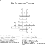 Pythagorean Theorem Crossword Puzzle  Wordmint Within Pythagorean Puzzle Worksheet Answers