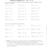 Quadratic Formula Answer Math Math Completing The Square Worksheet Along With Solving Quadratic Equations By Completing The Square Worksheet Answer Key