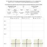 Quadratic Function Form Worksheet Throughout Converting Quadratic Equations Worksheet Standard To Vertex