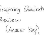 Quadratic Review Answer Key  Math Algebra Quadratic Equations Also Graphing Quadratics Review Worksheet Answers