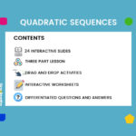 Quadratic Sequence  Gcse 19 Us 9Th Grade  10Th Grade For Quadratic Sequences Worksheet