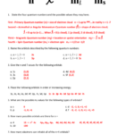Quantum Numbers Worksheet As Well As Quantum Numbers Worksheet