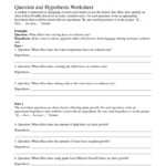 Question And Hypothesis Worksheet And The Nature Of Science Worksheet Answers