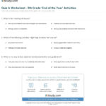 Quiz  Worksheet  5Th Grade 'end Of The Year' Activities  Study Within 5Th Grade Activity Worksheets