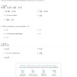 Quiz  Worksheet  Addition And Subtraction With Radical Notation With Solving Addition And Subtraction Equations Worksheets Answers