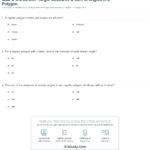 Quiz  Worksheet  Angle Measures  Sum Of Angles In A Polygon Regarding Find The Interior Angle Sum For Each Polygon Worksheet