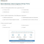 Quiz  Worksheet  Beck's Cognitive Therapy Theory  Study For Core Belief Worksheet Beck