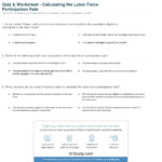 Quiz  Worksheet  Calculating The Labor Force Participation Rate Also Calculating Force Worksheet