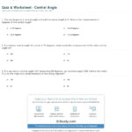 Quiz  Worksheet  Central Angle  Study Intended For Arcs And Central Angles Worksheet