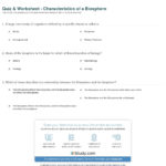 Quiz  Worksheet  Characteristics Of A Biosphere  Study Pertaining To Chapter 6 Humans In The Biosphere Worksheet Answers